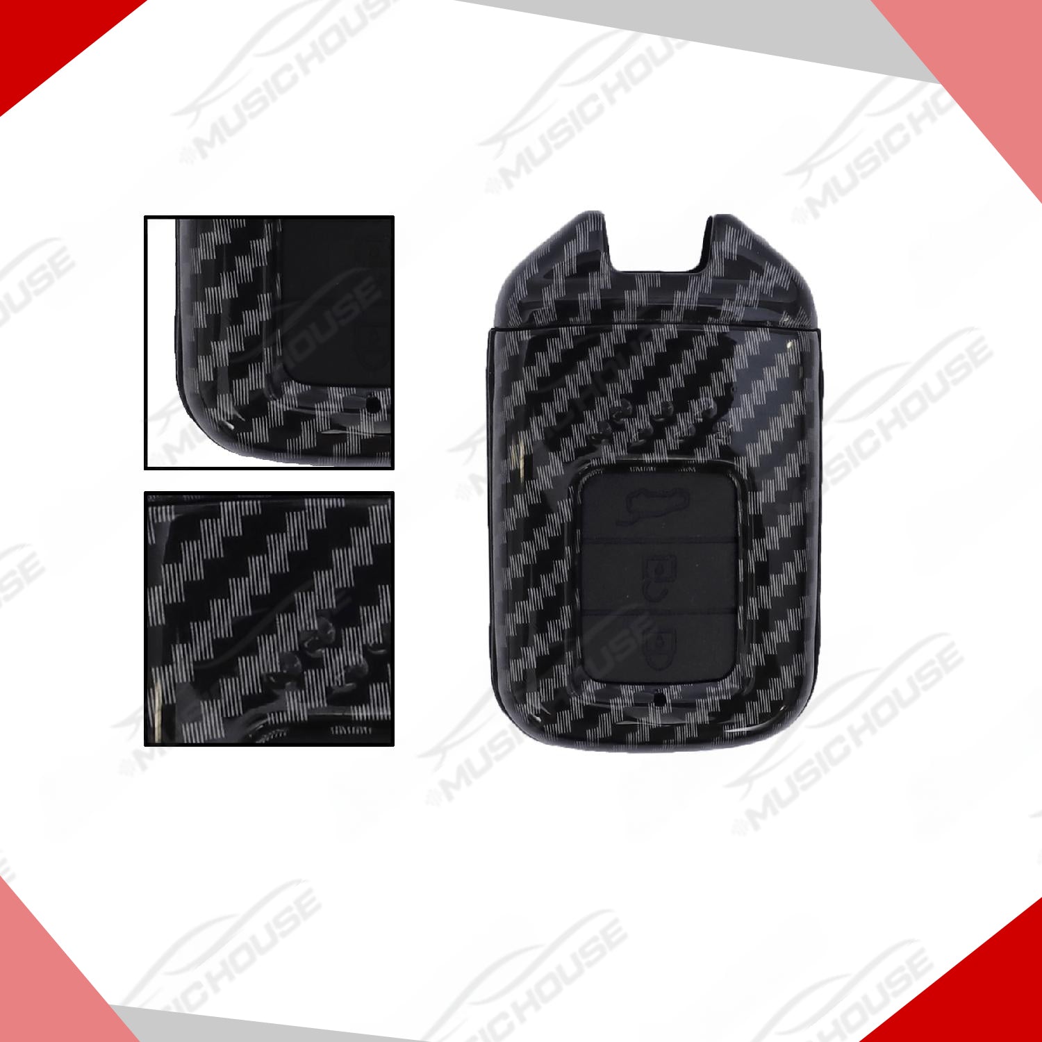Honda Civic Carbon Fiber  Protection Key Cover 3 Button