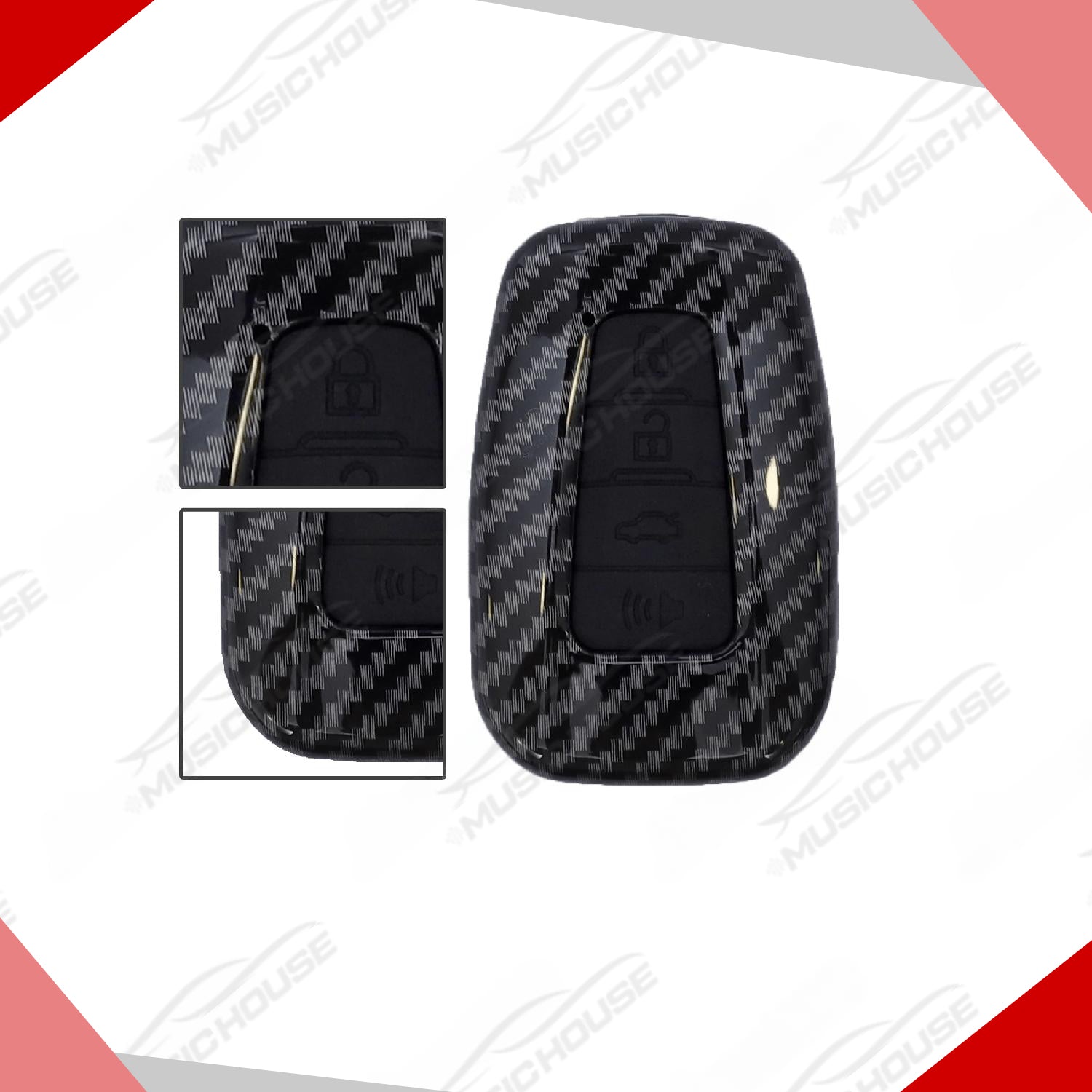 Toyota Corolla Grande Carbon Fiber  Protection Key Cover 2017-2021
