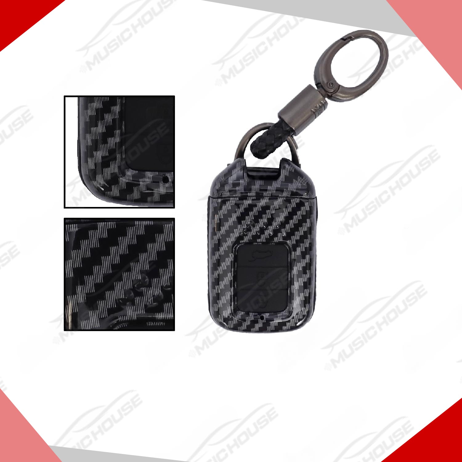Honda Civic Carbon Fiber  Protection Key Cover 3 Button