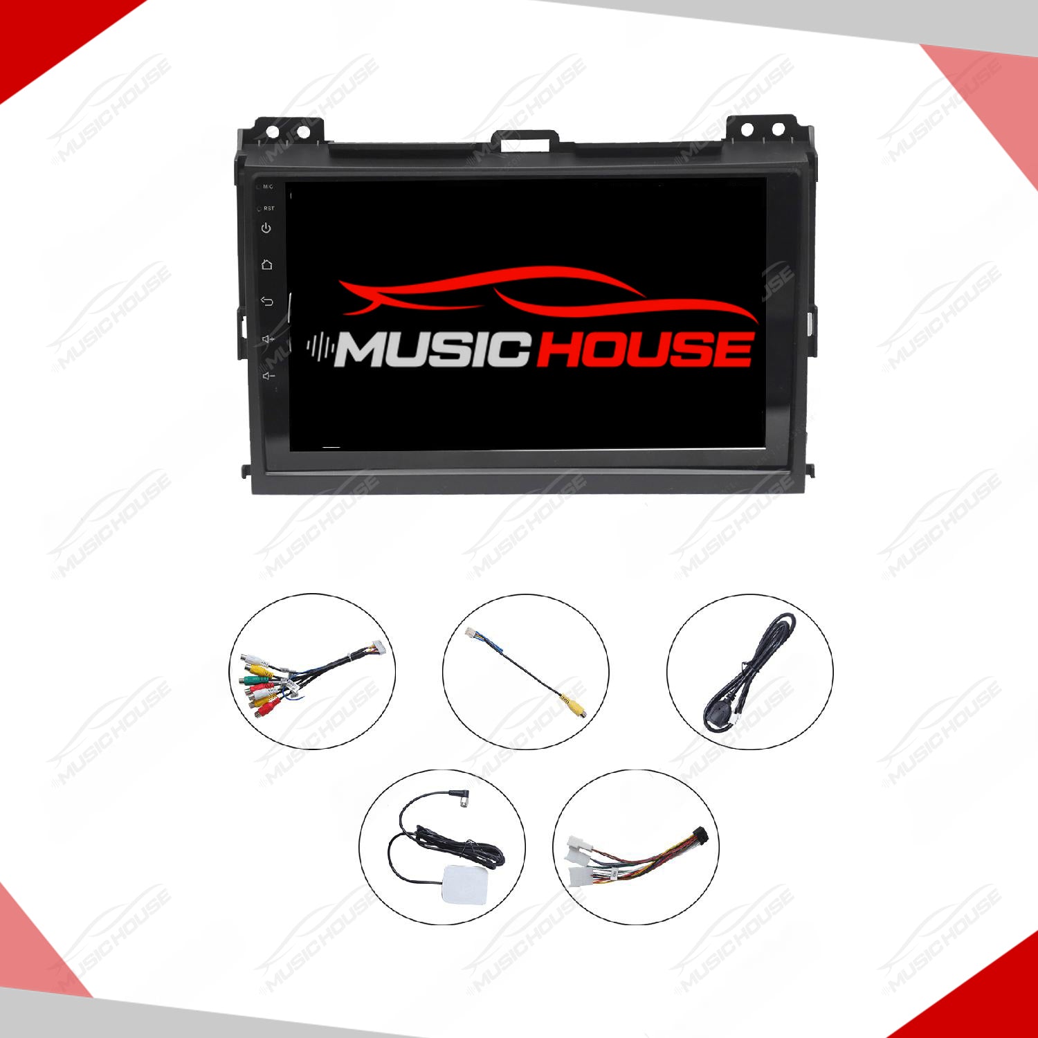 Toyota Prado 2002- 2009 Android Panel HD Player Display Multimedia System