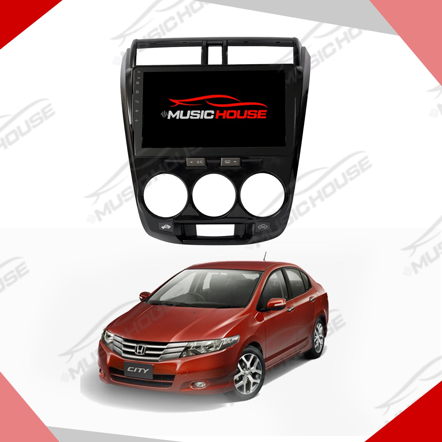 Honda City 2009 to 2019 Android Player IPS Display Multimedia System