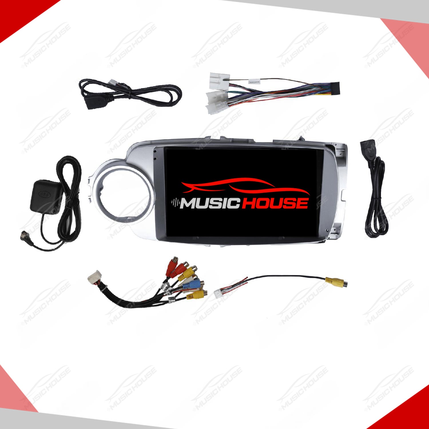 Toyota Vitz 2011 to 2015 Android Panel HD Player IPS Display Multimedia System