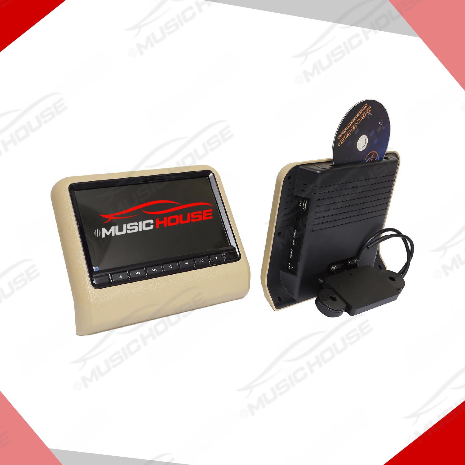 Universal 9inch AV Headrest With DVD Player
