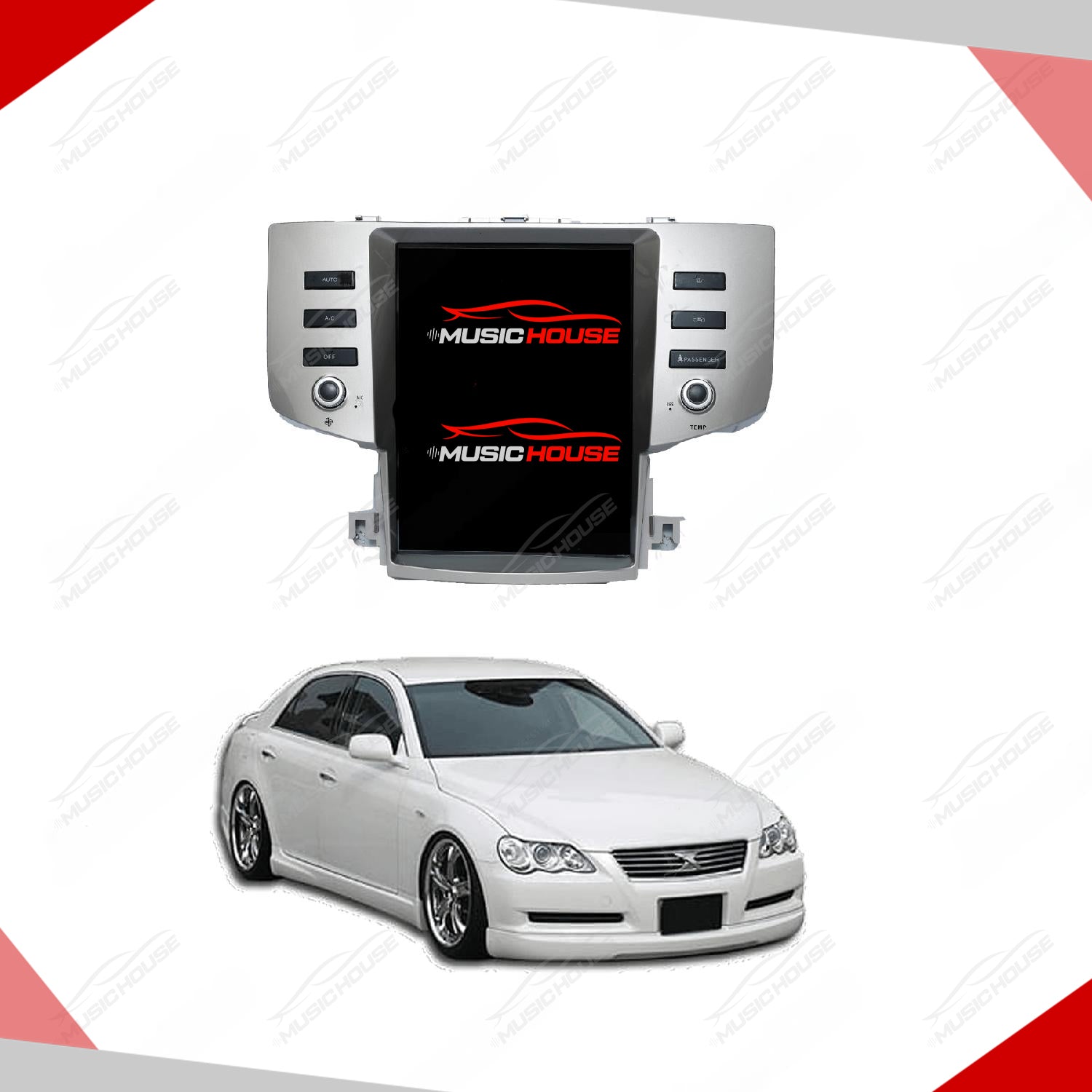 Toyota Mark X Tesla Lcd Model 2005-2009  IPS Display Multimedia System Android