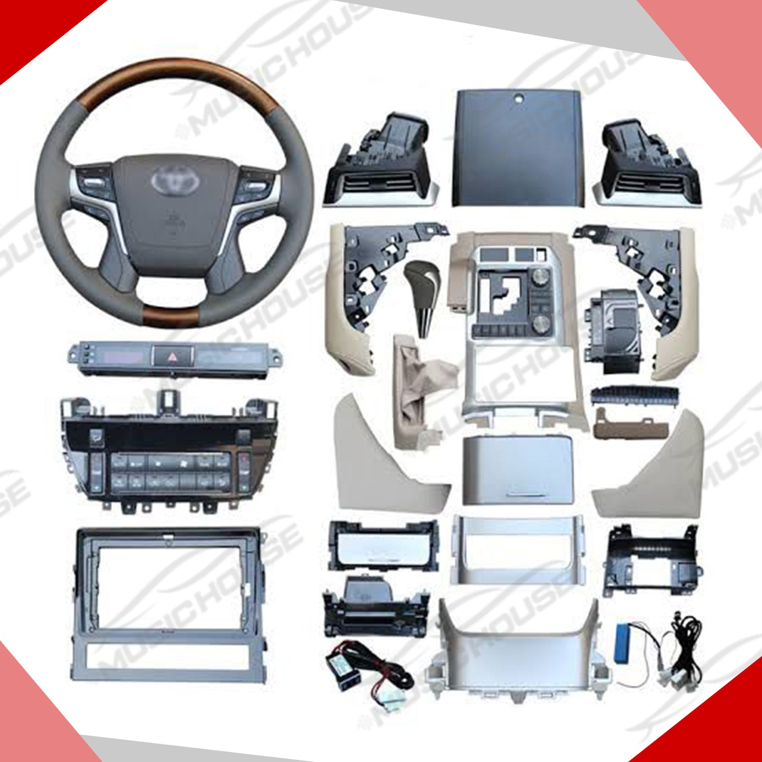 Interior with OEM Multimedia Panel And Steering