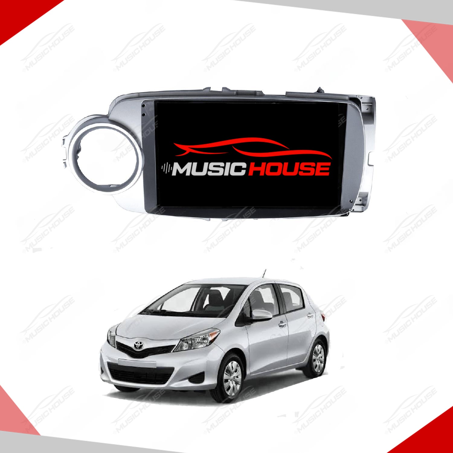 Toyota Vitz 2011 to 2015 Android Panel HD Player IPS Display Multimedia System