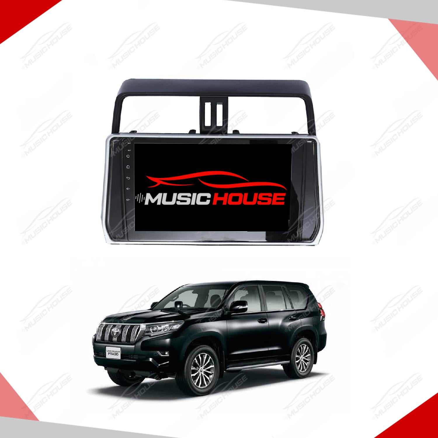 Toyota Prado 2017- 2021 Android Panel HD Player Display Multimedia System