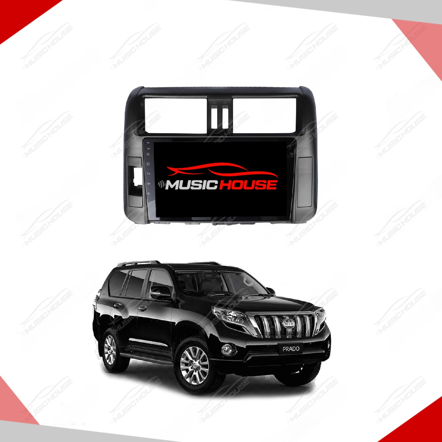 Toyota Prado 2009- 2012 Android Panel HD Player Display Multimedia System
