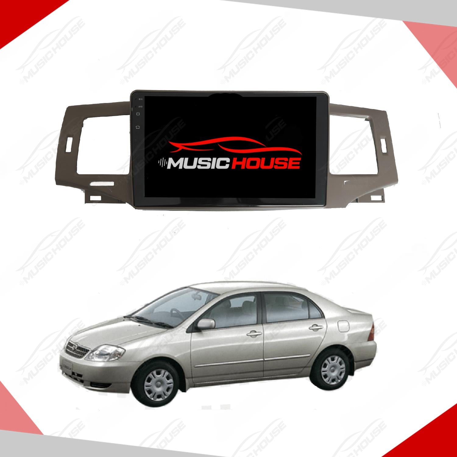 Toyota Corolla G / Axio 2000-2006 Android IPS Multimedia Display