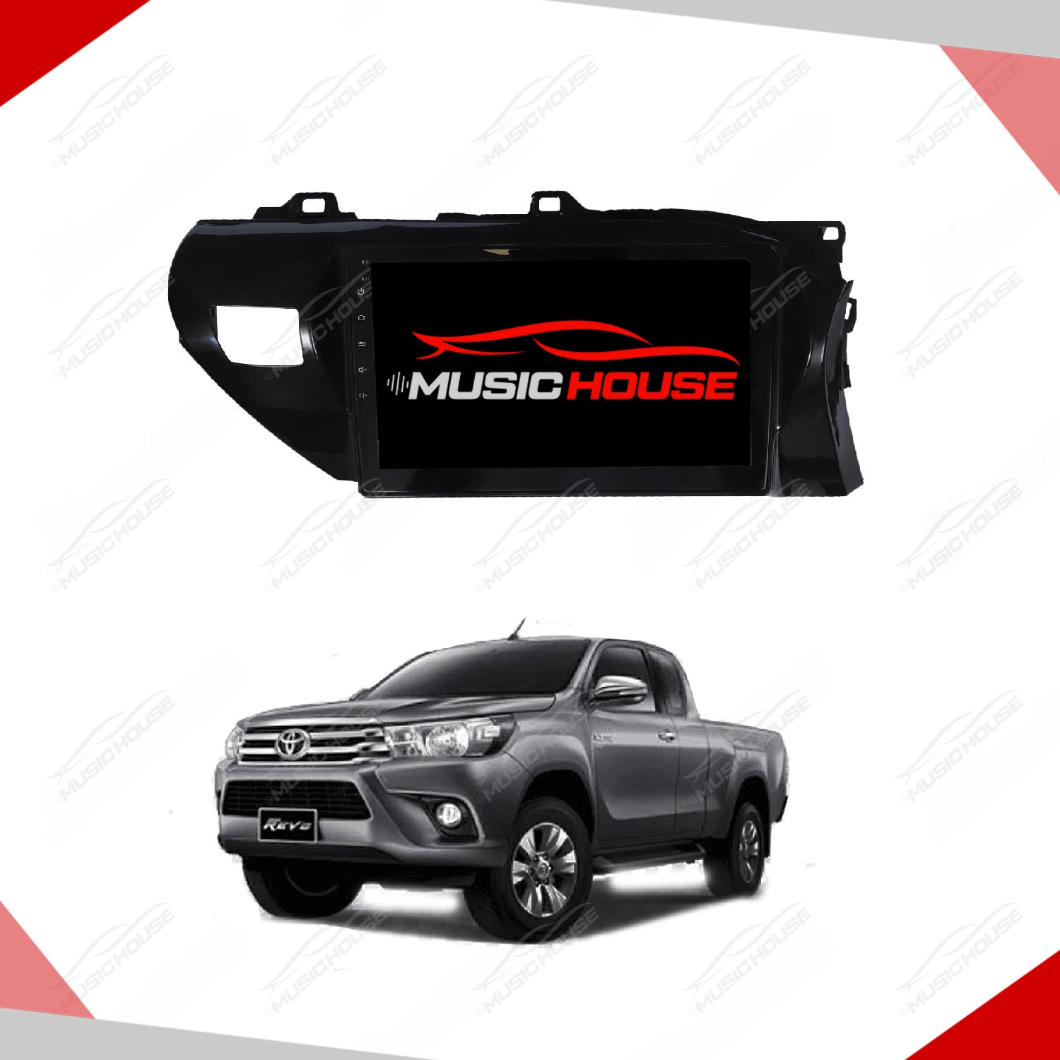 Toyota Revo 2016 to 2022 Android Panel HD Player IPS Display Multimedia System