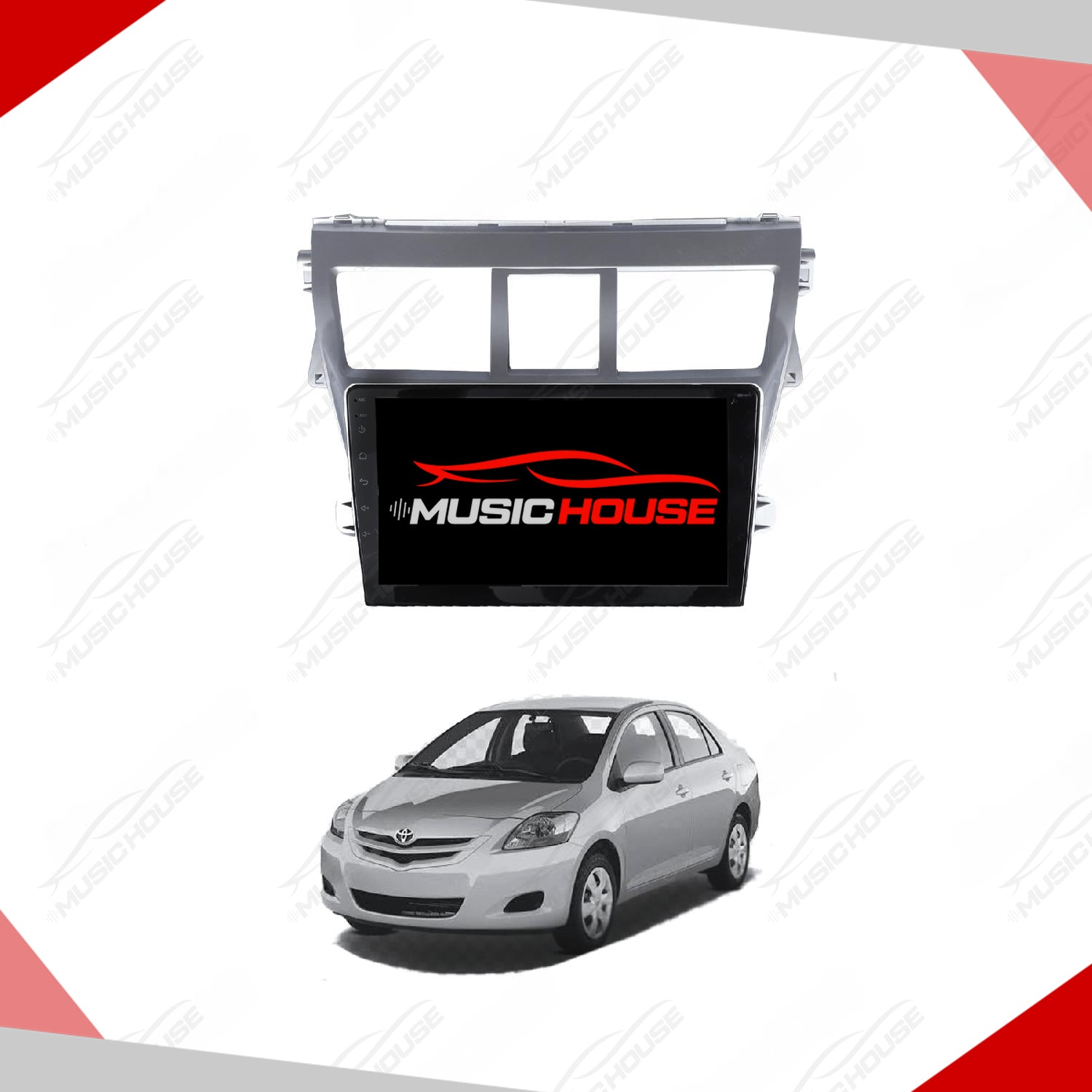 Toyota Belta Android LCD IPS Multimedia Panel 9 Inch - Model 2005 - 2012